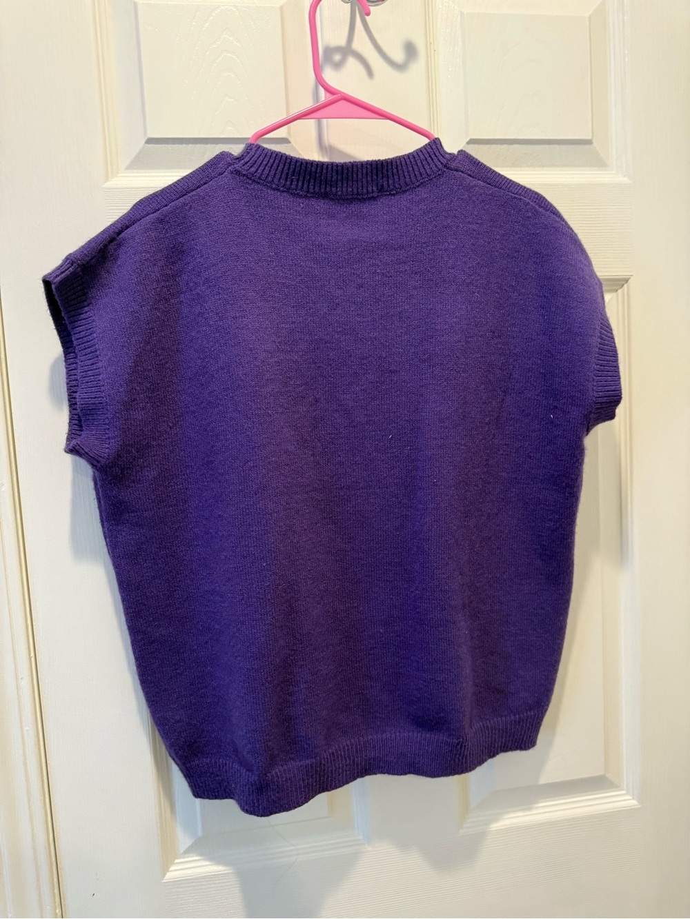 Purple Football Patch sequin Crewneck Sweater LSU GAMEDAY - Picture 2 of 3